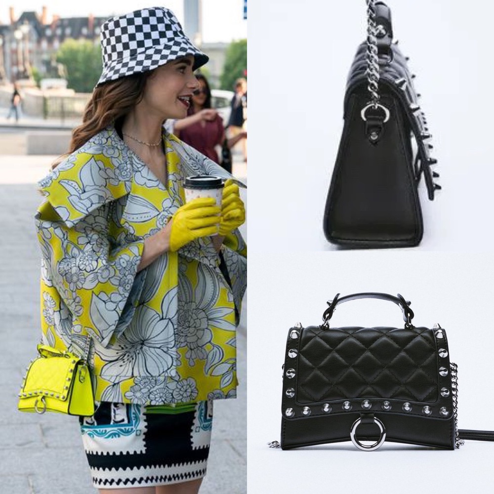 Zara Mini Studded Crossbody City Bag | As seen in popular show Emily in Paris!